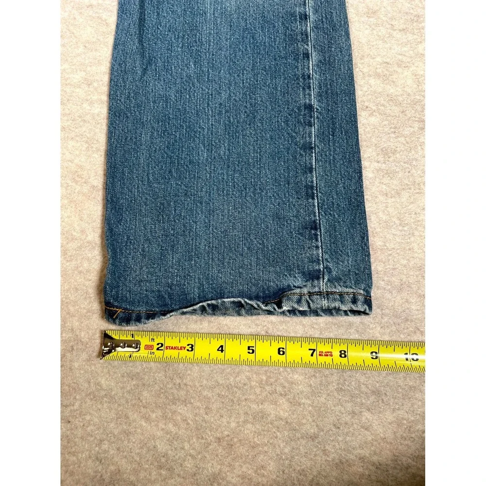 Levis 501 Original Fit Jeans Mens 40x30 Blue Denim Cotton High Rise Straight Leg